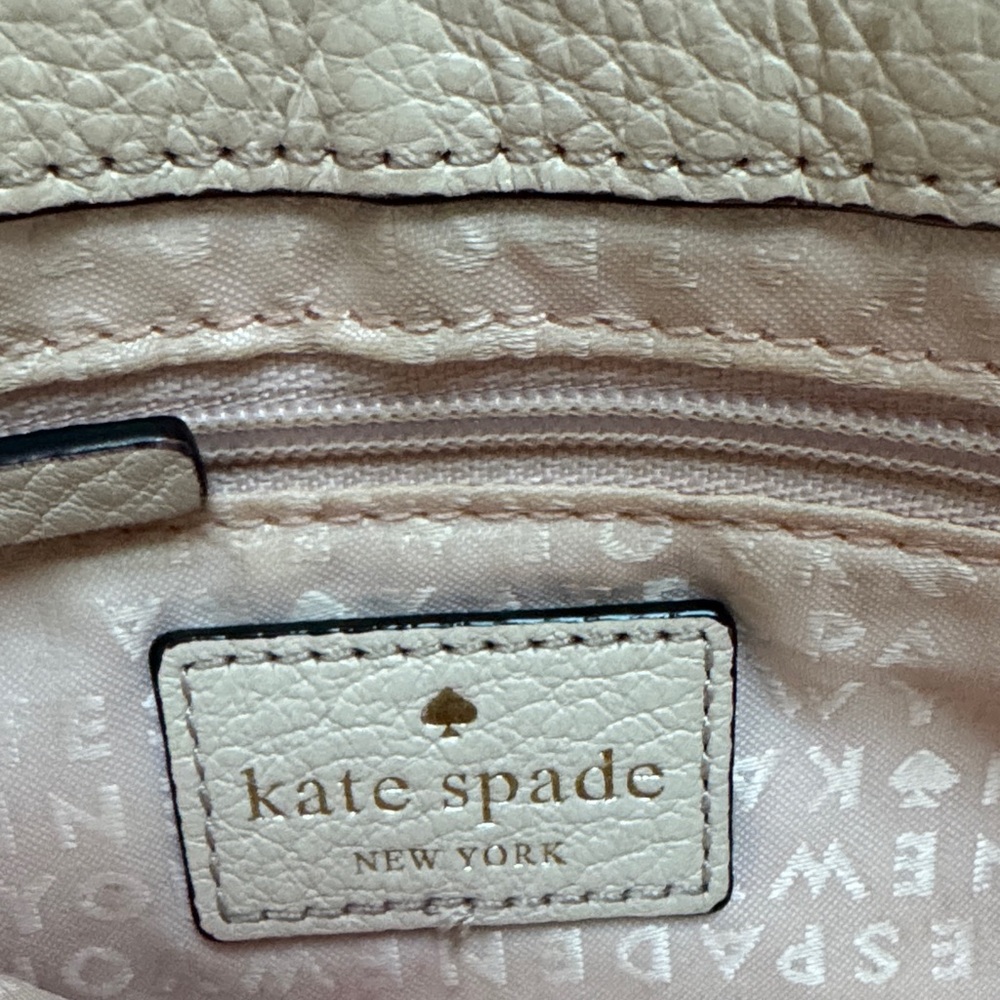 Kate Spade Blush Pink Pebbled Leather Crossbody Saddle Bag Boho Pre Loved - Picture 7 of 9